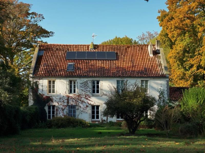 Installation de panneaux solaires sur le toit d'un gîte à Mulhouse